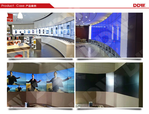 65 "Dinding Video Melengkung 500 Nits 1080p Resolusi Tinggi 3.5mm Snarrow Bezel DDW-LW650HN11