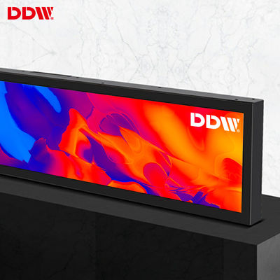 19 24 28 37 43 Inch Shop Wall Mount Narrow Shelf Advertising Screen Membentang Bar Lcd Display