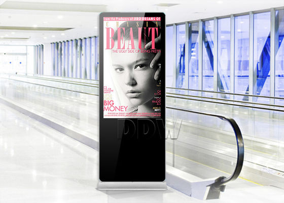 46 "Totem Interaktif Lcd Digital Signage Dukungan Wifi / 3G / LAN Display Jaringan DDW-AD4601SN