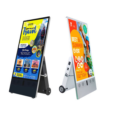43 inci Outdoor Digital Signage Portable dan Baterai Powered untuk Solusi Iklan Efektif