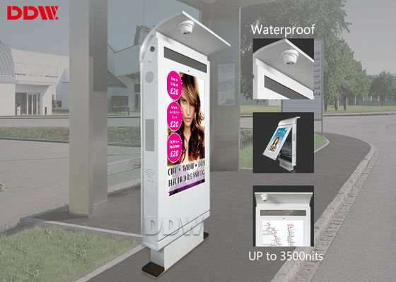 Ar Glass 60Hz 3600W 2000cd / ㎡ signage digital berdiri bebas