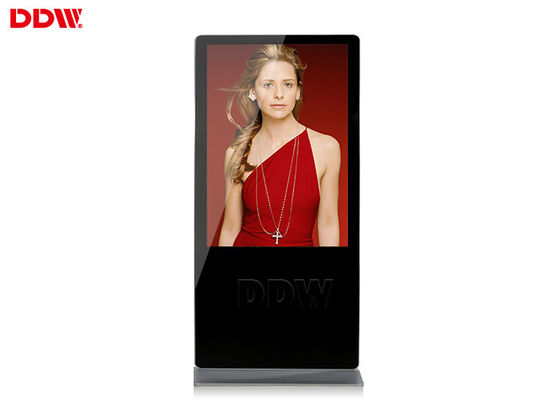 65 Inch 500cd / m2 berdiri digital signage sendiri, Beberapa bahasa layar iklan Lcd