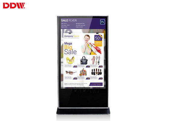 84 Inch 4K lantai berdiri Lcd Advertising Player, Floor Stand Digital Signage Tampilan Layar Iklan DDW-AD8401S