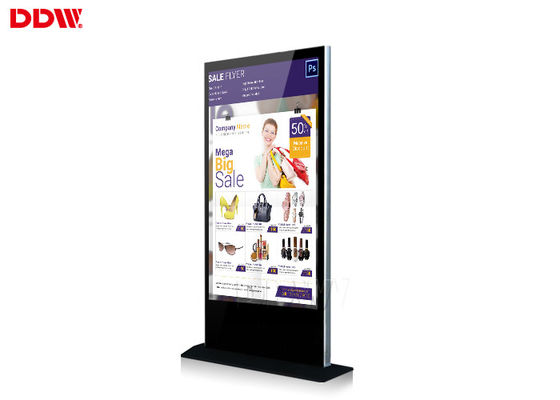 84 Inch 4K lantai berdiri Lcd Advertising Player, Floor Stand Digital Signage Tampilan Layar Iklan DDW-AD8401S