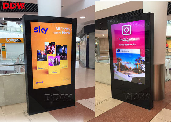 Tampilan Sisi Ganda Digital Signage Dalam Ruangan 98 Inch FCC / RoHS Certificate DDW-AD9801S
