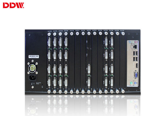 3x3 Resolusi Tinggi Pemandangan / Potret Tampilan crestron HDMI video wall controller Tampilan layar penuh DDW-VPH0506