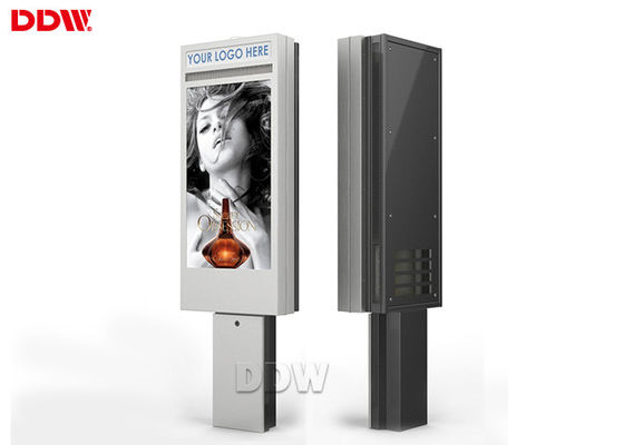 FCC Stand lantai Digital Signage Kiosk 1920x1080 resolusi, 4000/1 kontras