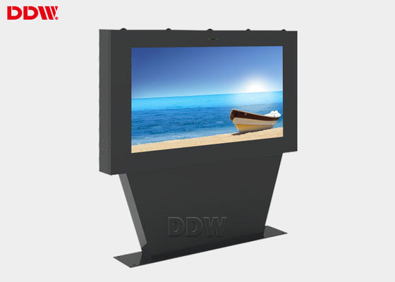Standing 1500 nits LCD digital signage display untuk pameran luar ruangan, 47 ′′ display terang