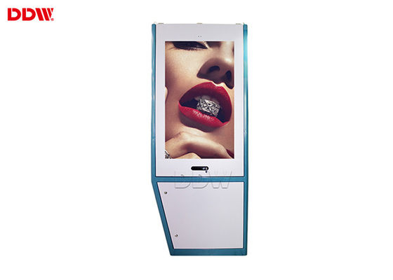 Waterproof Pure Outdoor Digital Signage Lantai Stand Layar sentuh 55 " 3600 Watt