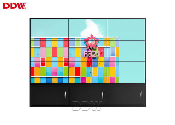 Bezel Sempit 3x3 1920x1080 250W Video Wall Digital Signage