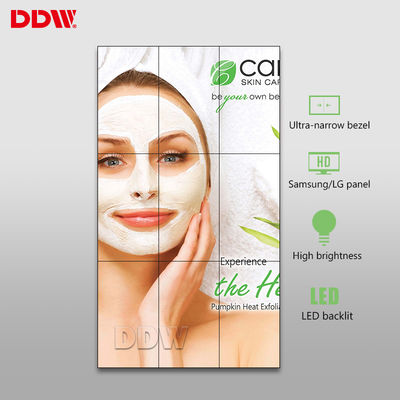 60Hz 55 Multi LCD Display Sudut Pandang 178 Derajat Mulus Dengan Bezel Sempit