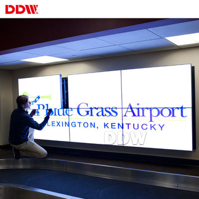 Layar Sentuh Dinding Video Interaktif 55 Komersial, Kecerahan 500 Nits DP Out 2 Input HDMI