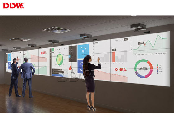 Tampilan Dinding Layar Sentuh Fleksibel, Layar Dinding Video LCD Bezel 3,5 Mm