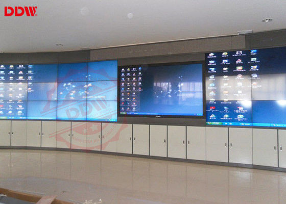 46 Inch Curved LCD Screen Portable Video Wall Tampilan Dalam Ruangan Antarmuka Sinyal VGA HDMI DVI