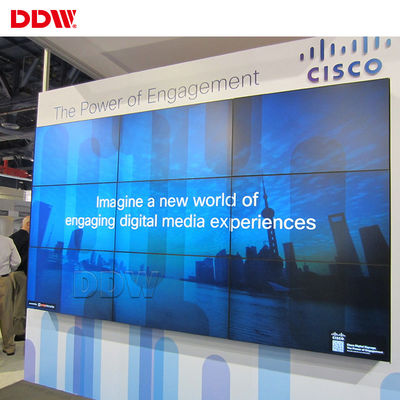 Dinding Video CCTV Kantor Polisi 49 Inch Indoor Semi Outdoor 3.5mm Ultra Narrow Bezel