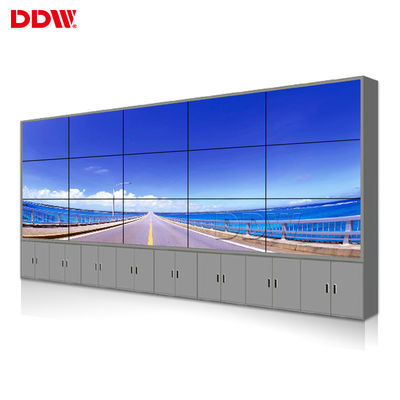 Pusat Operasi Dinding Video CCTV 5.3mm 500nits Layar Sambungan Fungsi Bezel TV Tipis