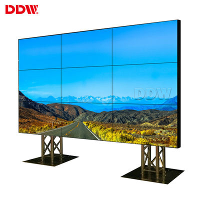 Dinding Video Bezel Ultra Sempit 5.3mm 46 Inch, Layar LCD Seamless 500nits