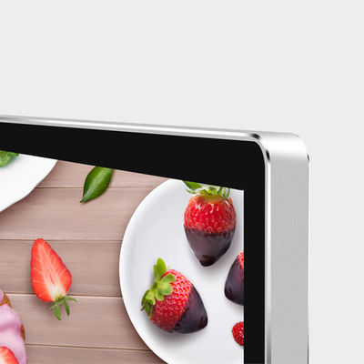 Android Floor Standing Touch Screen Digital Signage 55 '' Ukuran Kecil Multi Touch Kapasitif