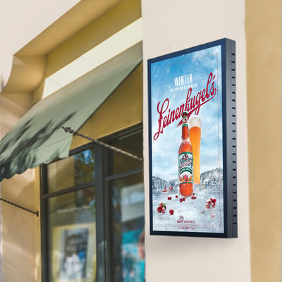 43 inci Outdoor Semua aluminium Wall Mounted Digital Signage Kecerahan Tinggi