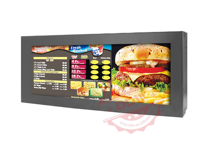 74W Metal Material LCD AD Display High Definition For Airports / Station