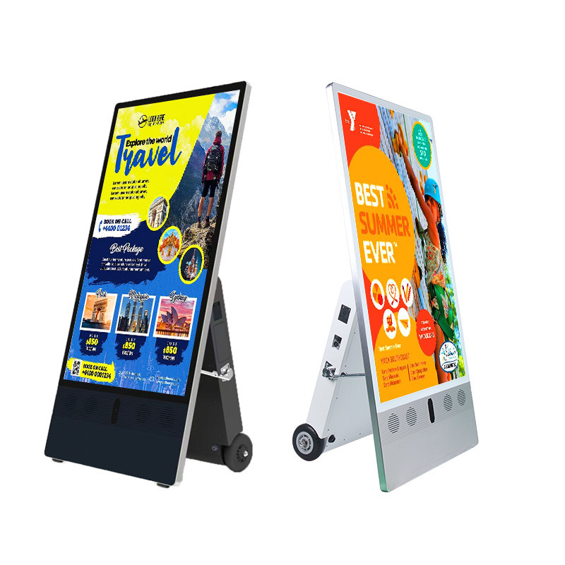43 inci Outdoor Digital Signage Portable dan Baterai Powered untuk Solusi Iklan Efektif