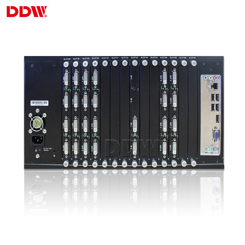 2-4 Split Screen IP Video Wall Scaler Mendukung Pembekuan Gambar Layar Besar RS232 LAN