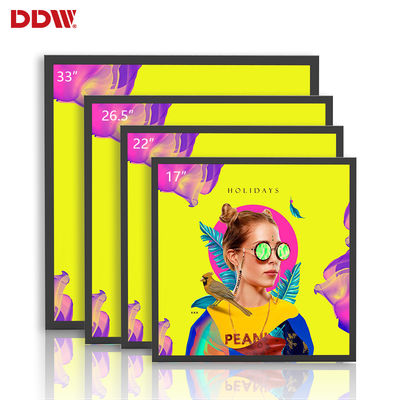 Papan reklame digital layar persegi 33 inci