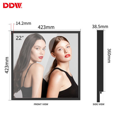 Papan reklame digital layar persegi 33 inci