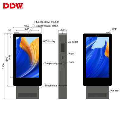 55 inci Outdoor Double sisi Digital Signage