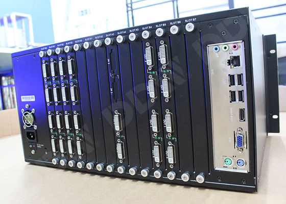 Dual Link DVI Input prosesor video dinding 4k, pengontrol matriks dinding video 144 nomor output maksimum DDW-VPH0808