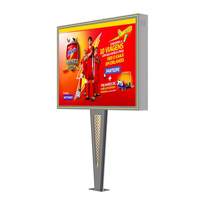 Cahaya tinggi 8000nits IP65 p6 dipimpin layar tampilan digital berpasangan billboard iklan luar ruangan