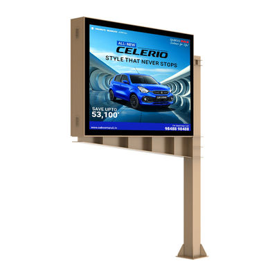 Mudah instalasi 8000nits IP65 p6 tampilan digital led layar billboard iklan luar ruangan