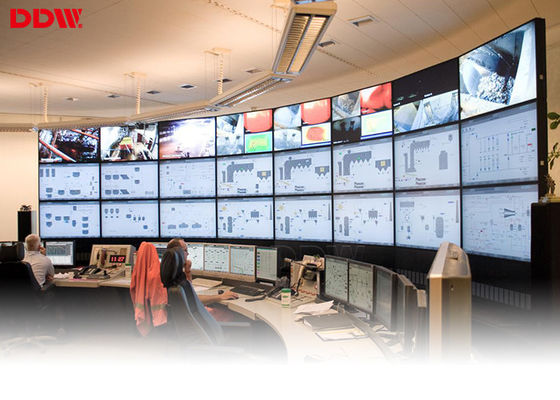 1920 x 1080 multi monitor dinding ruang kontrol dinding video 3500: 1 Kontras 178 ° Sudut Pandang DDW-LW550HN16