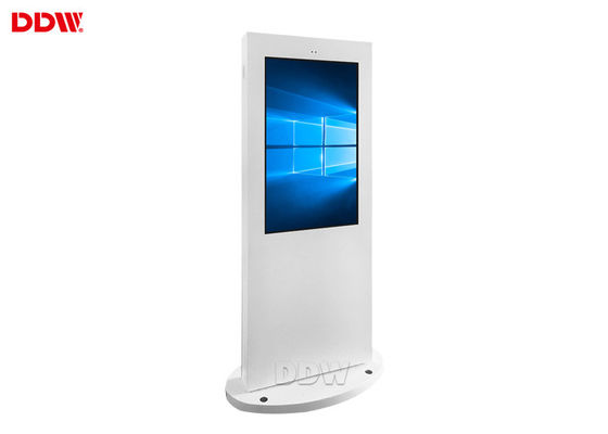 Lcd Monitor Outdoor Digital Signage Lantai Berdiri 2500 Nits Android Iklan