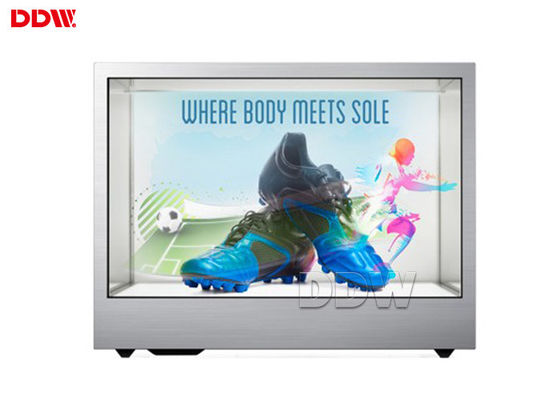 Layar Monitor Transparan 700 Nits Sistem Android 42 Inch Angel Viewable 178 °