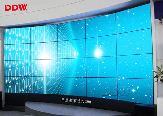 ARC Curved Video Wall 60Hz Wall Mounted High Gamut Dengan Input DVI 2 X HDMI