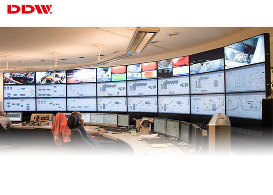 Dinding Video Wall Mounted Digital, Periklanan 500 Nits Brightness Seamless LCD Video Wall
