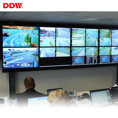 1.7mm 46 "Security Video Wall 1920 * 1080 700 Nits LED Backight Untuk Pusat Manajemen Mall