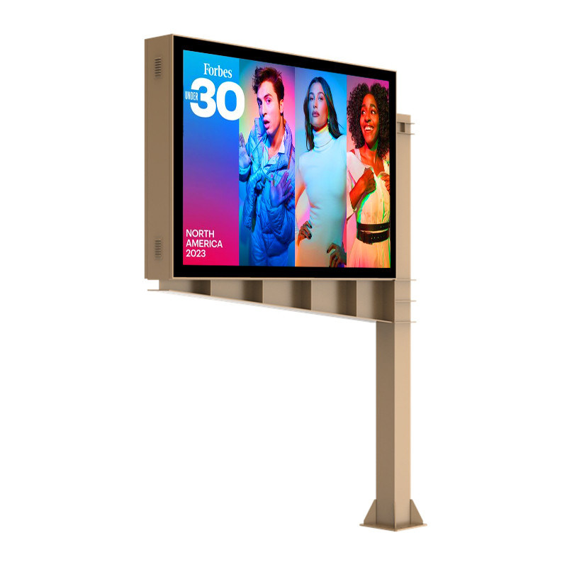 Custom Desain high end 8000nits P6 IP65 dipimpin layar tampilan digital sisi ganda billboard iklan luar ruangan